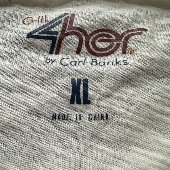 G-III 4her by Carl Banks Philadelphia Flyers T-Shirt Women’s XL Scoop Neck Cream - Picture 5 of 9